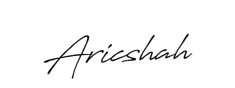 Design your own signature with our free online signature maker. With this signature software, you can create a handwritten (Antro_Vectra_Bolder) signature for name Aricshah. Aricshah signature style 7 images and pictures png