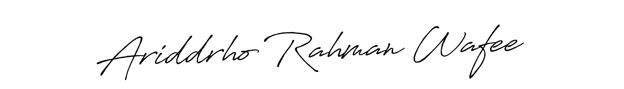 Similarly Antro_Vectra_Bolder is the best handwritten signature design. Signature creator online .You can use it as an online autograph creator for name Ariddrho Rahman Wafee. Ariddrho Rahman Wafee signature style 7 images and pictures png