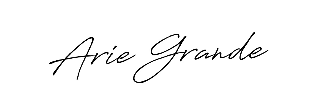 You should practise on your own different ways (Antro_Vectra_Bolder) to write your name (Arie Grande) in signature. don't let someone else do it for you. Arie Grande signature style 7 images and pictures png