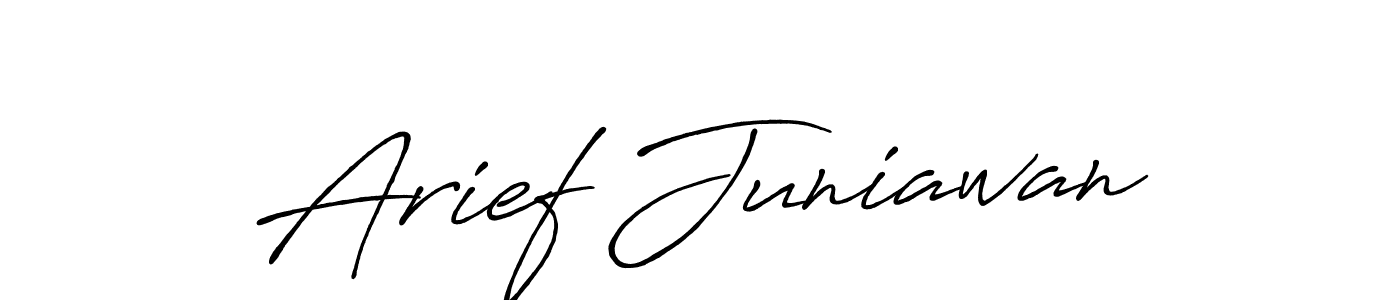 Use a signature maker to create a handwritten signature online. With this signature software, you can design (Antro_Vectra_Bolder) your own signature for name Arief Juniawan. Arief Juniawan signature style 7 images and pictures png