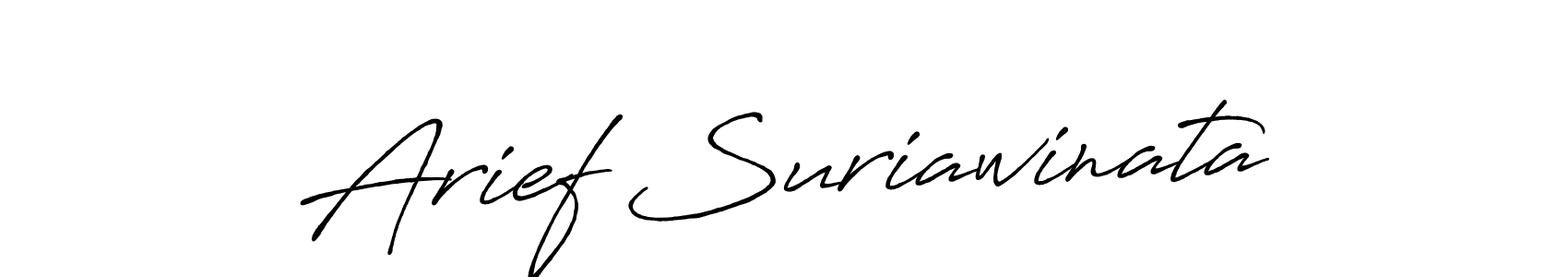 How to make Arief Suriawinata name signature. Use Antro_Vectra_Bolder style for creating short signs online. This is the latest handwritten sign. Arief Suriawinata signature style 7 images and pictures png