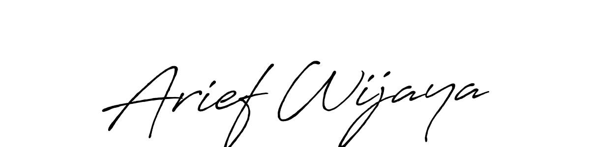 Arief Wijaya stylish signature style. Best Handwritten Sign (Antro_Vectra_Bolder) for my name. Handwritten Signature Collection Ideas for my name Arief Wijaya. Arief Wijaya signature style 7 images and pictures png