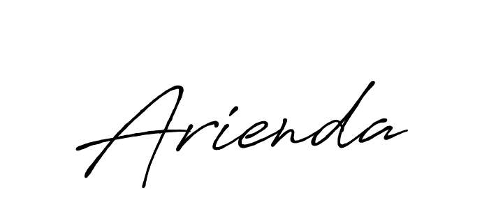 How to make Arienda name signature. Use Antro_Vectra_Bolder style for creating short signs online. This is the latest handwritten sign. Arienda signature style 7 images and pictures png