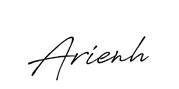 Use a signature maker to create a handwritten signature online. With this signature software, you can design (Antro_Vectra_Bolder) your own signature for name Arienh. Arienh signature style 7 images and pictures png