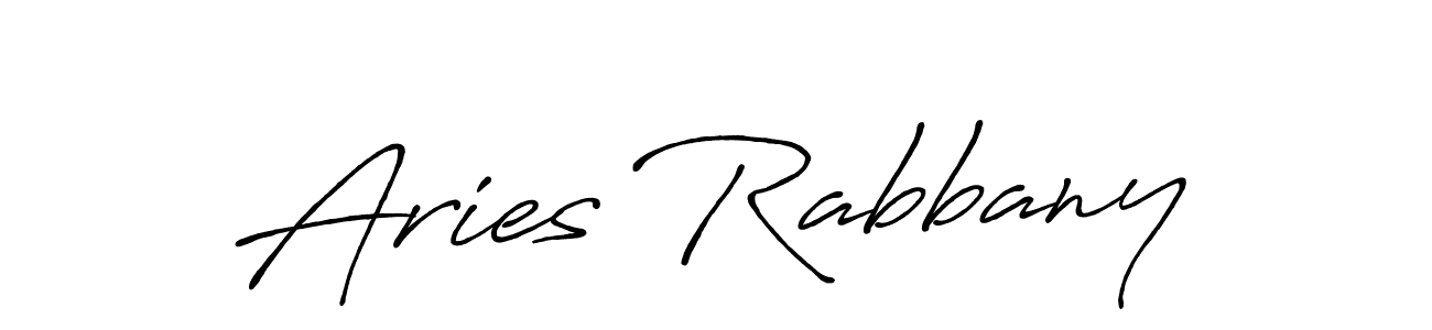 Make a beautiful signature design for name Aries Rabbany. With this signature (Antro_Vectra_Bolder) style, you can create a handwritten signature for free. Aries Rabbany signature style 7 images and pictures png