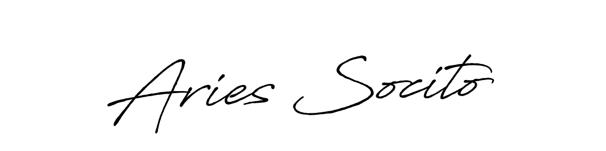 How to make Aries Socito name signature. Use Antro_Vectra_Bolder style for creating short signs online. This is the latest handwritten sign. Aries Socito signature style 7 images and pictures png