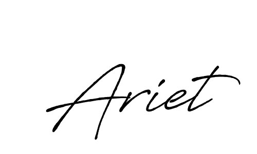 Use a signature maker to create a handwritten signature online. With this signature software, you can design (Antro_Vectra_Bolder) your own signature for name Ariet. Ariet signature style 7 images and pictures png