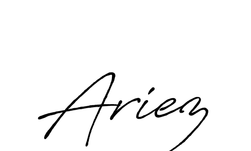 Design your own signature with our free online signature maker. With this signature software, you can create a handwritten (Antro_Vectra_Bolder) signature for name Ariez. Ariez signature style 7 images and pictures png