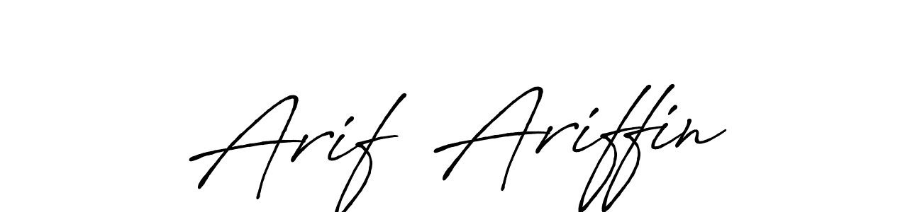 Make a beautiful signature design for name Arif  Ariffin. With this signature (Antro_Vectra_Bolder) style, you can create a handwritten signature for free. Arif  Ariffin signature style 7 images and pictures png