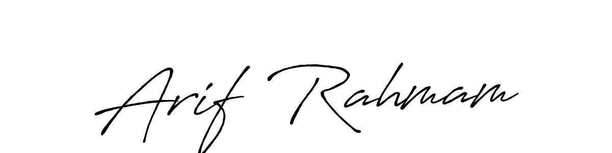 This is the best signature style for the Arif  Rahmam name. Also you like these signature font (Antro_Vectra_Bolder). Mix name signature. Arif  Rahmam signature style 7 images and pictures png