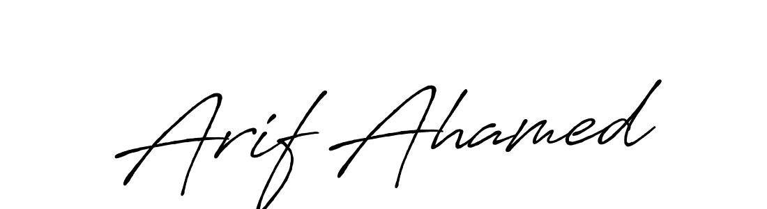 Arif Ahamed stylish signature style. Best Handwritten Sign (Antro_Vectra_Bolder) for my name. Handwritten Signature Collection Ideas for my name Arif Ahamed. Arif Ahamed signature style 7 images and pictures png
