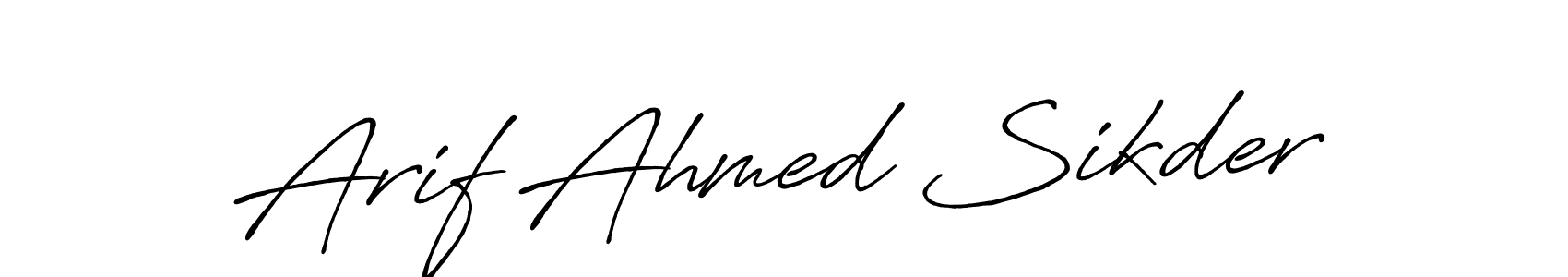 Create a beautiful signature design for name Arif Ahmed Sikder. With this signature (Antro_Vectra_Bolder) fonts, you can make a handwritten signature for free. Arif Ahmed Sikder signature style 7 images and pictures png