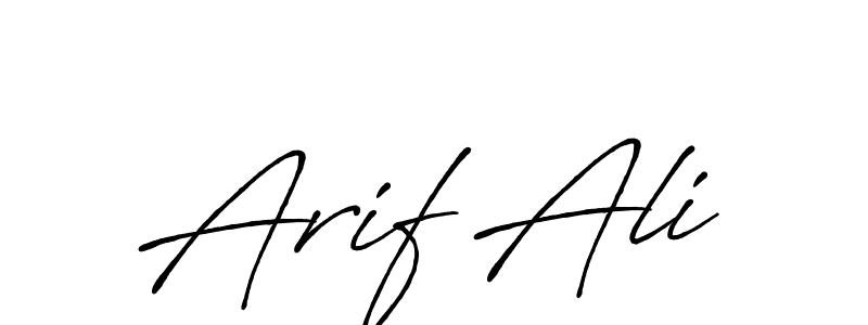 Also we have Arif Ali name is the best signature style. Create professional handwritten signature collection using Antro_Vectra_Bolder autograph style. Arif Ali signature style 7 images and pictures png