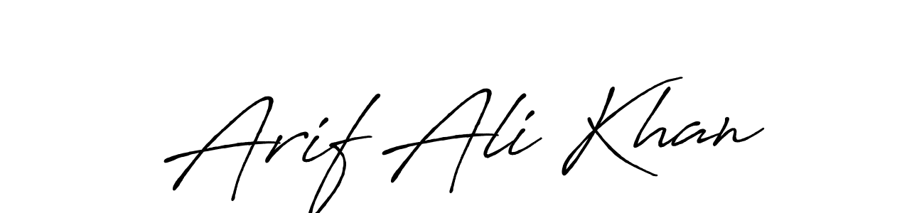 Make a beautiful signature design for name Arif Ali Khan. With this signature (Antro_Vectra_Bolder) style, you can create a handwritten signature for free. Arif Ali Khan signature style 7 images and pictures png