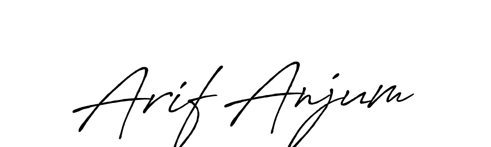 Design your own signature with our free online signature maker. With this signature software, you can create a handwritten (Antro_Vectra_Bolder) signature for name Arif Anjum. Arif Anjum signature style 7 images and pictures png