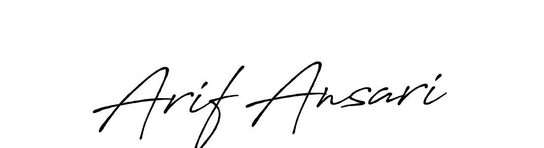 Arif Ansari stylish signature style. Best Handwritten Sign (Antro_Vectra_Bolder) for my name. Handwritten Signature Collection Ideas for my name Arif Ansari. Arif Ansari signature style 7 images and pictures png
