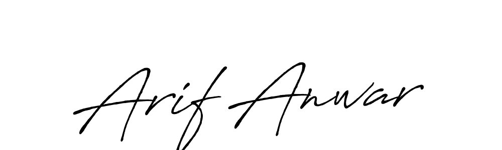 Design your own signature with our free online signature maker. With this signature software, you can create a handwritten (Antro_Vectra_Bolder) signature for name Arif Anwar. Arif Anwar signature style 7 images and pictures png