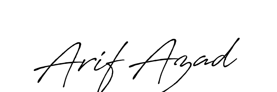 Use a signature maker to create a handwritten signature online. With this signature software, you can design (Antro_Vectra_Bolder) your own signature for name Arif Azad. Arif Azad signature style 7 images and pictures png