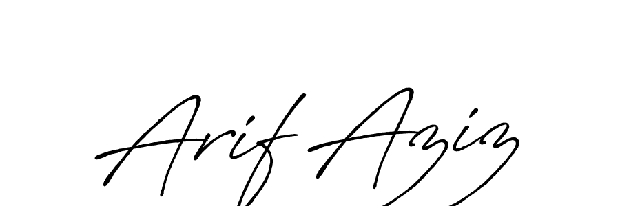 Also we have Arif Aziz name is the best signature style. Create professional handwritten signature collection using Antro_Vectra_Bolder autograph style. Arif Aziz signature style 7 images and pictures png