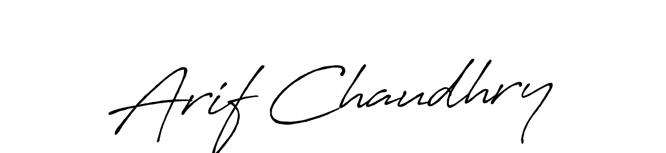 Antro_Vectra_Bolder is a professional signature style that is perfect for those who want to add a touch of class to their signature. It is also a great choice for those who want to make their signature more unique. Get Arif Chaudhry name to fancy signature for free. Arif Chaudhry signature style 7 images and pictures png