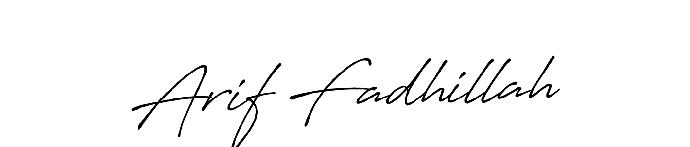 Arif Fadhillah stylish signature style. Best Handwritten Sign (Antro_Vectra_Bolder) for my name. Handwritten Signature Collection Ideas for my name Arif Fadhillah. Arif Fadhillah signature style 7 images and pictures png