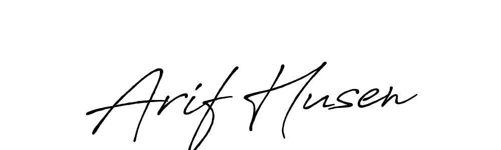 Design your own signature with our free online signature maker. With this signature software, you can create a handwritten (Antro_Vectra_Bolder) signature for name Arif Husen. Arif Husen signature style 7 images and pictures png