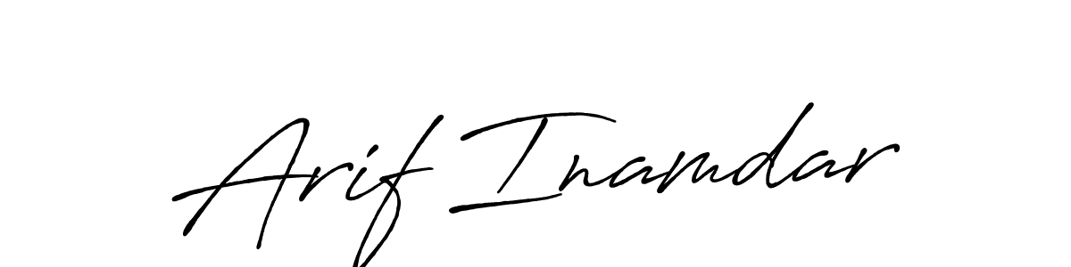 It looks lik you need a new signature style for name Arif Inamdar. Design unique handwritten (Antro_Vectra_Bolder) signature with our free signature maker in just a few clicks. Arif Inamdar signature style 7 images and pictures png