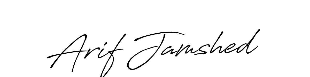 The best way (Antro_Vectra_Bolder) to make a short signature is to pick only two or three words in your name. The name Arif Jamshed include a total of six letters. For converting this name. Arif Jamshed signature style 7 images and pictures png