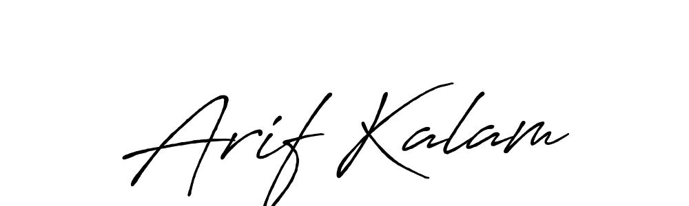Design your own signature with our free online signature maker. With this signature software, you can create a handwritten (Antro_Vectra_Bolder) signature for name Arif Kalam. Arif Kalam signature style 7 images and pictures png