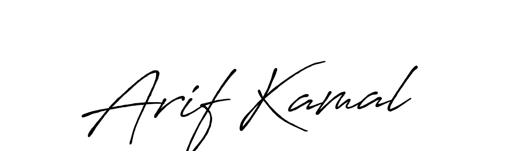 How to make Arif Kamal name signature. Use Antro_Vectra_Bolder style for creating short signs online. This is the latest handwritten sign. Arif Kamal signature style 7 images and pictures png