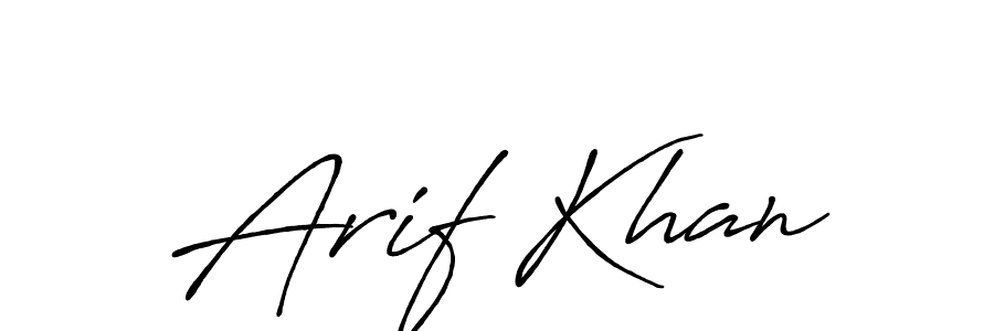 How to make Arif Khan name signature. Use Antro_Vectra_Bolder style for creating short signs online. This is the latest handwritten sign. Arif Khan signature style 7 images and pictures png
