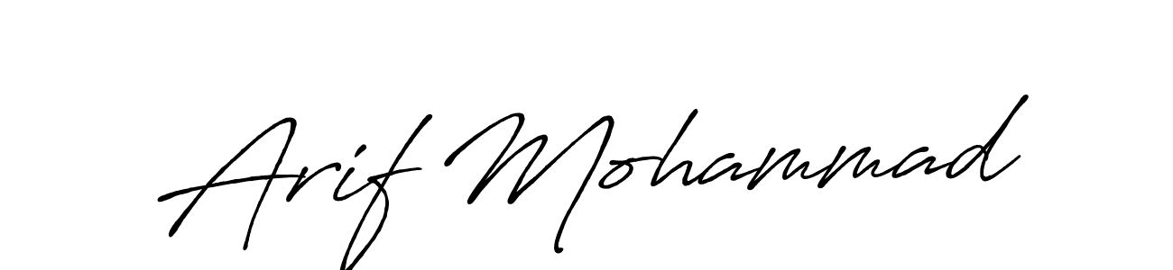 Arif Mohammad stylish signature style. Best Handwritten Sign (Antro_Vectra_Bolder) for my name. Handwritten Signature Collection Ideas for my name Arif Mohammad. Arif Mohammad signature style 7 images and pictures png