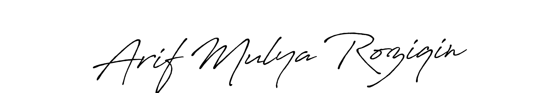 You should practise on your own different ways (Antro_Vectra_Bolder) to write your name (Arif Mulya Roziqin) in signature. don't let someone else do it for you. Arif Mulya Roziqin signature style 7 images and pictures png