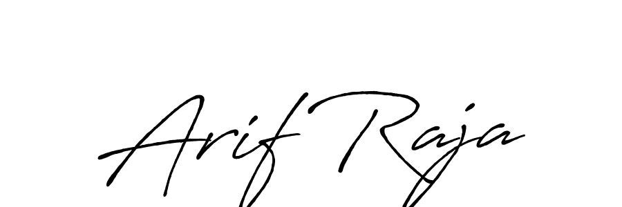 Use a signature maker to create a handwritten signature online. With this signature software, you can design (Antro_Vectra_Bolder) your own signature for name Arif Raja. Arif Raja signature style 7 images and pictures png