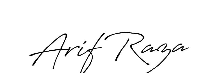 How to make Arif Raza name signature. Use Antro_Vectra_Bolder style for creating short signs online. This is the latest handwritten sign. Arif Raza signature style 7 images and pictures png