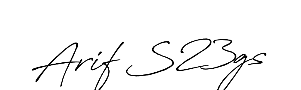 Arif S23gs stylish signature style. Best Handwritten Sign (Antro_Vectra_Bolder) for my name. Handwritten Signature Collection Ideas for my name Arif S23gs. Arif S23gs signature style 7 images and pictures png