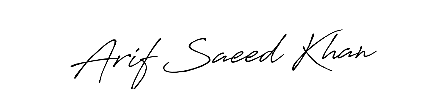 Use a signature maker to create a handwritten signature online. With this signature software, you can design (Antro_Vectra_Bolder) your own signature for name Arif Saeed Khan. Arif Saeed Khan signature style 7 images and pictures png