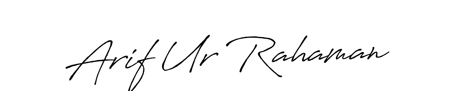 Also we have Arif Ur Rahaman name is the best signature style. Create professional handwritten signature collection using Antro_Vectra_Bolder autograph style. Arif Ur Rahaman signature style 7 images and pictures png