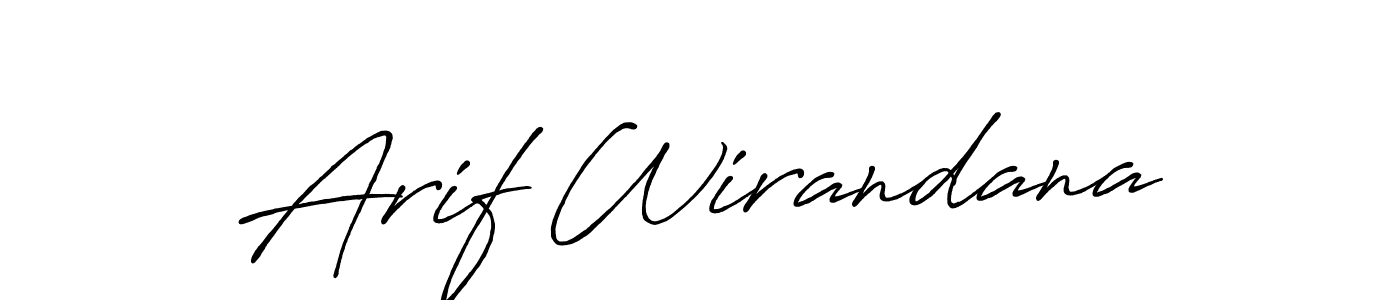 Also we have Arif Wirandana name is the best signature style. Create professional handwritten signature collection using Antro_Vectra_Bolder autograph style. Arif Wirandana signature style 7 images and pictures png