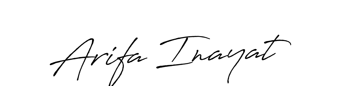 Also You can easily find your signature by using the search form. We will create Arifa Inayat name handwritten signature images for you free of cost using Antro_Vectra_Bolder sign style. Arifa Inayat signature style 7 images and pictures png