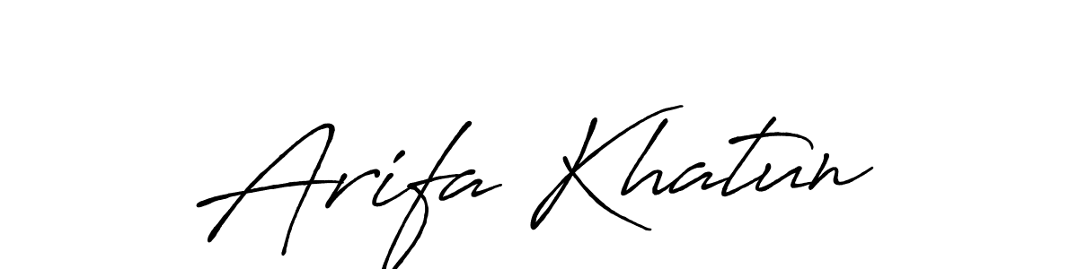 Also we have Arifa Khatun name is the best signature style. Create professional handwritten signature collection using Antro_Vectra_Bolder autograph style. Arifa Khatun signature style 7 images and pictures png