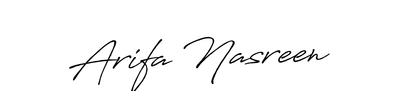 Make a beautiful signature design for name Arifa Nasreen. Use this online signature maker to create a handwritten signature for free. Arifa Nasreen signature style 7 images and pictures png