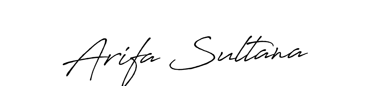 How to make Arifa Sultana name signature. Use Antro_Vectra_Bolder style for creating short signs online. This is the latest handwritten sign. Arifa Sultana signature style 7 images and pictures png