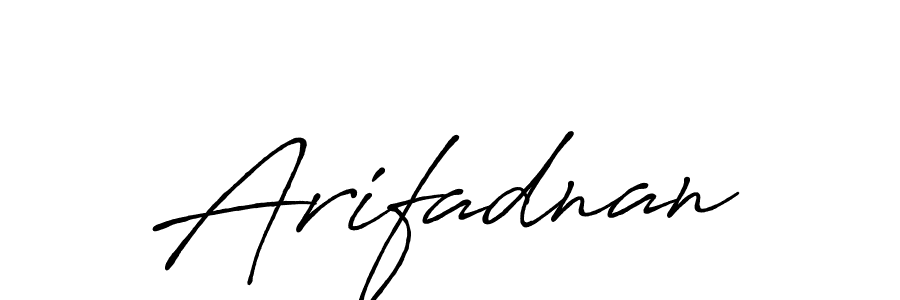 Use a signature maker to create a handwritten signature online. With this signature software, you can design (Antro_Vectra_Bolder) your own signature for name Arifadnan. Arifadnan signature style 7 images and pictures png