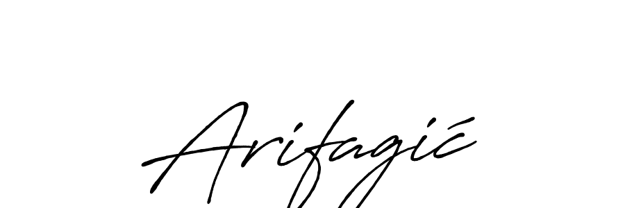 Similarly Antro_Vectra_Bolder is the best handwritten signature design. Signature creator online .You can use it as an online autograph creator for name Arifagić. Arifagić signature style 7 images and pictures png