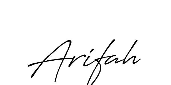 Design your own signature with our free online signature maker. With this signature software, you can create a handwritten (Antro_Vectra_Bolder) signature for name Arifah. Arifah signature style 7 images and pictures png