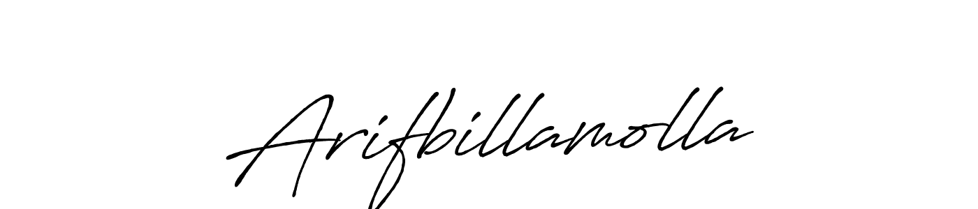 How to make Arifbillamolla signature? Antro_Vectra_Bolder is a professional autograph style. Create handwritten signature for Arifbillamolla name. Arifbillamolla signature style 7 images and pictures png