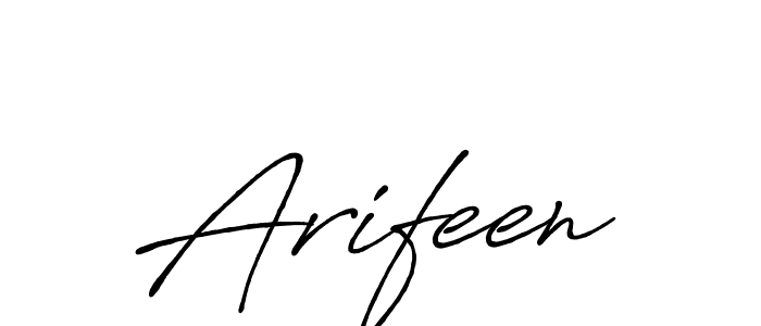 Use a signature maker to create a handwritten signature online. With this signature software, you can design (Antro_Vectra_Bolder) your own signature for name Arifeen. Arifeen signature style 7 images and pictures png