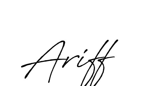 You should practise on your own different ways (Antro_Vectra_Bolder) to write your name (Ariff) in signature. don't let someone else do it for you. Ariff signature style 7 images and pictures png