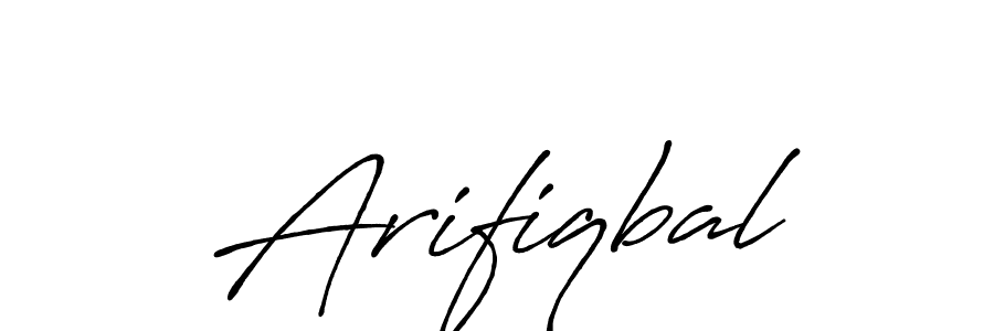 Design your own signature with our free online signature maker. With this signature software, you can create a handwritten (Antro_Vectra_Bolder) signature for name Arifiqbal. Arifiqbal signature style 7 images and pictures png